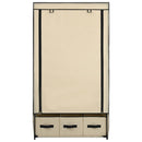 vidaXL krémszínű szövet ruhásszekrény 87 x 49 x 159 cm