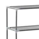 vidaXL 3-szintes ezüstszínű alumínium tárolóállvány 53 x 28 x 169 cm