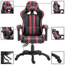 vidaXL bordó műbőr gamer szék
