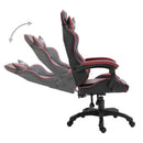 vidaXL bordó műbőr gamer szék