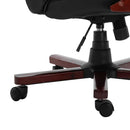 vidaXL fekete műbőr irodaszék