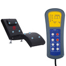 vidaXL fekete masszázsfunkciós műbőr dívány párnával