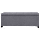 vidaXL világosszürke poliészter pad tárolórekesszel 116 cm