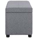 vidaXL világosszürke poliészter pad tárolórekesszel 116 cm