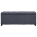 vidaXL sötétszürke poliészter pad tárolórekesszel 116 cm