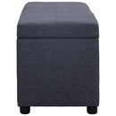 vidaXL sötétszürke poliészter pad tárolórekesszel 116 cm