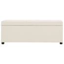 vidaXL krémszínű poliészter pad tárolórekesszel 116 cm