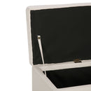 vidaXL krémszínű poliészter pad tárolórekesszel 116 cm