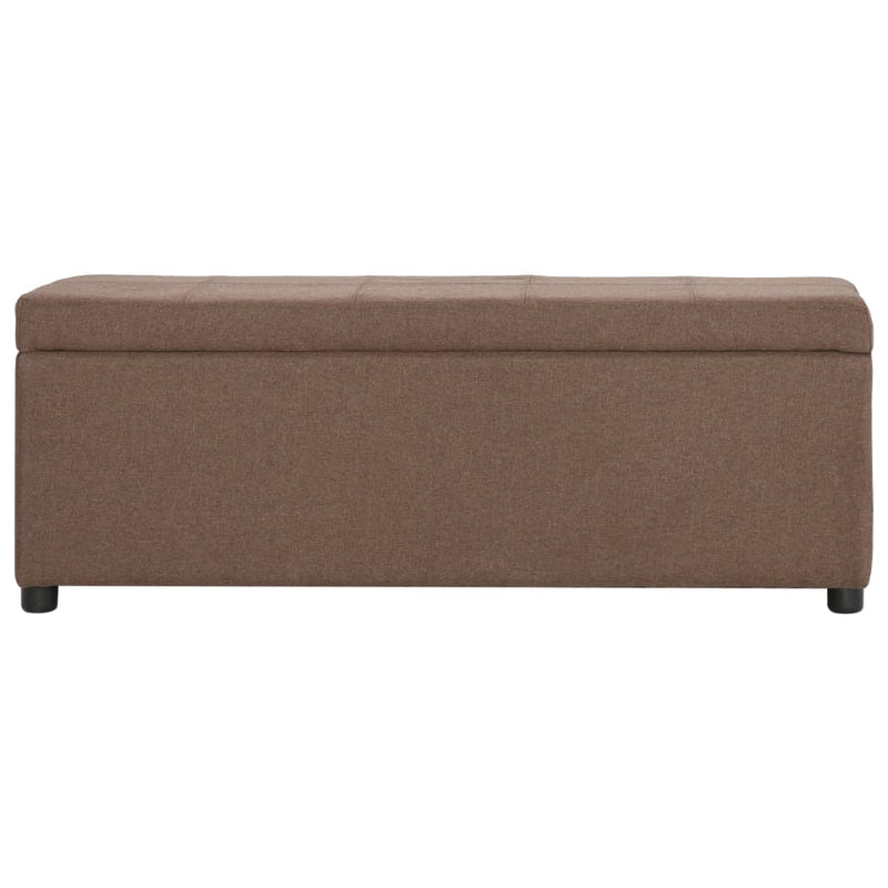 vidaXL barna poliészter pad tárolórekesszel 116 cm