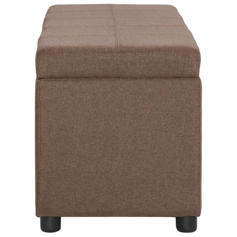 vidaXL barna poliészter pad tárolórekesszel 116 cm