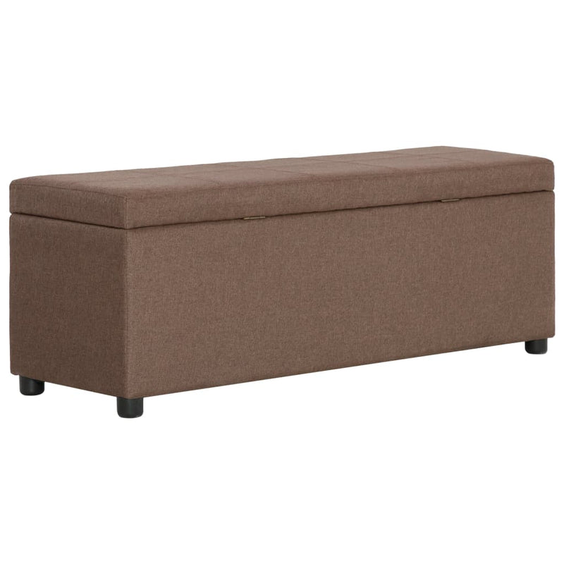 vidaXL barna poliészter pad tárolórekesszel 116 cm