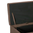 vidaXL barna poliészter pad tárolórekesszel 116 cm