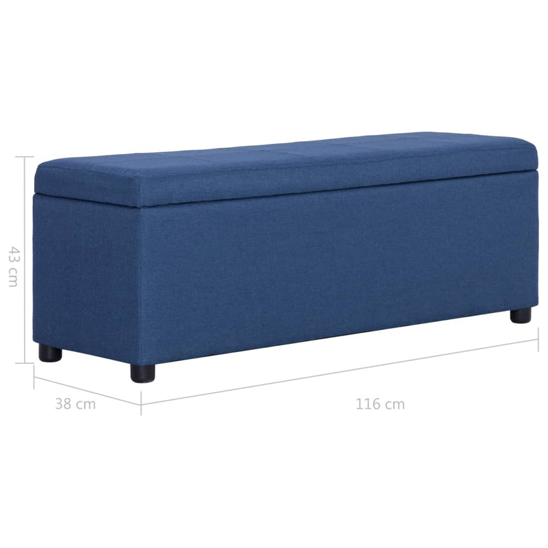 vidaXL kék poliészter pad tárolórekesszel 116 cm