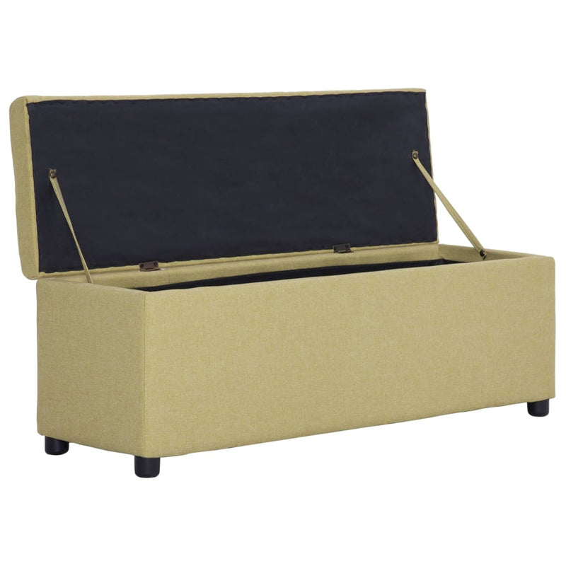 vidaXL zöld poliészter pad tárolórekesszel 116 cm