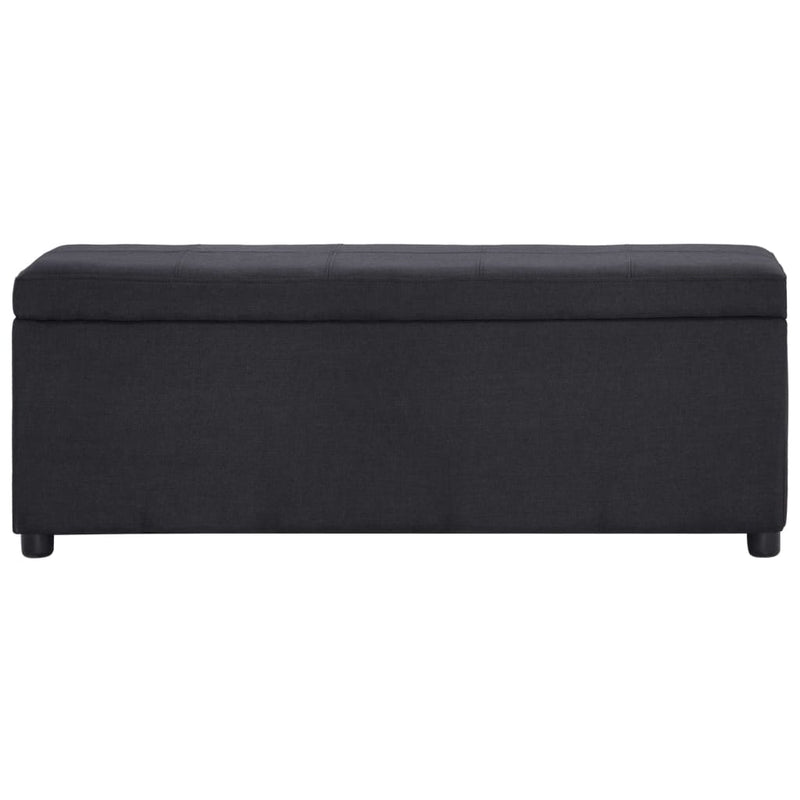 vidaXL fekete poliészter pad tárolórekesszel 116 cm