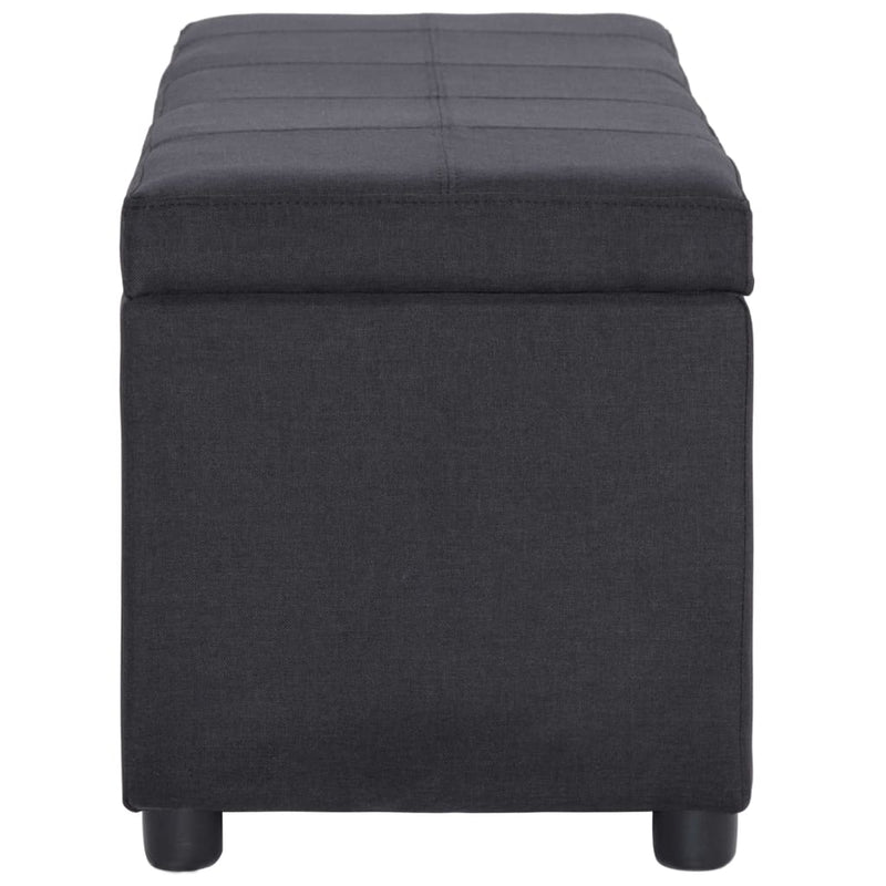 vidaXL fekete poliészter pad tárolórekesszel 116 cm
