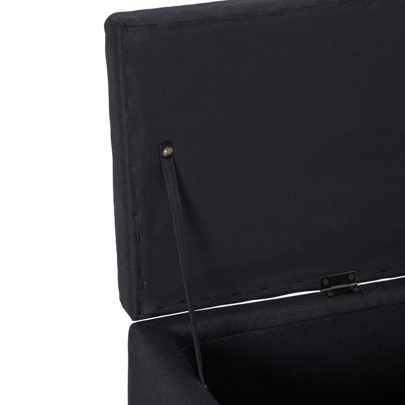 vidaXL fekete poliészter pad tárolórekesszel 116 cm