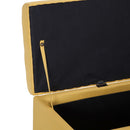 vidaXL sárga poliészter pad tárolórekesszel 116 cm