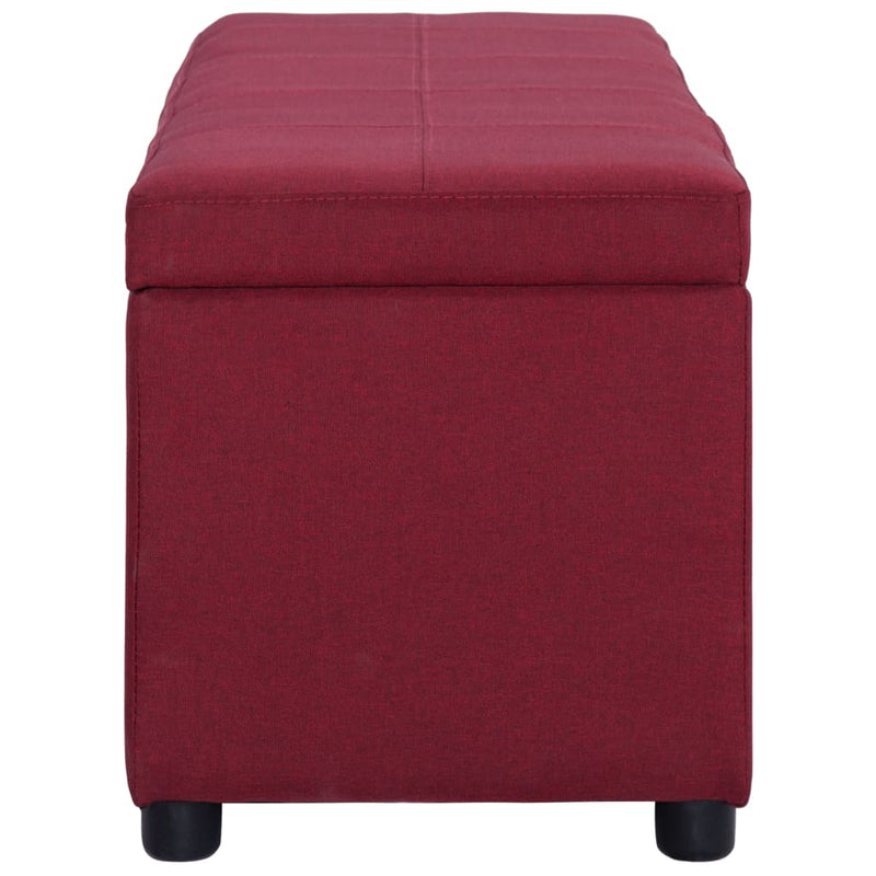 vidaXL bordó poliészter pad tárolórekesszel 116 cm