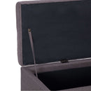 vidaXL szürkésbarna poliészter pad tárolórekesszel 116 cm