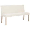 vidaXL krémszínű műbőr pad 139,5 cm