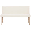 vidaXL krémszínű műbőr pad 139,5 cm