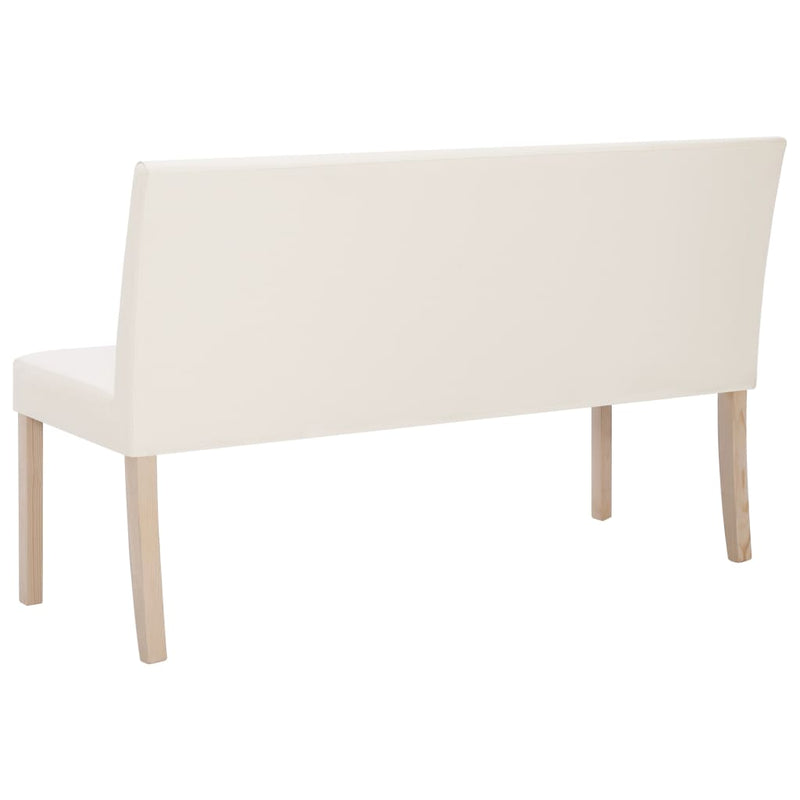 vidaXL krémszínű műbőr pad 139,5 cm