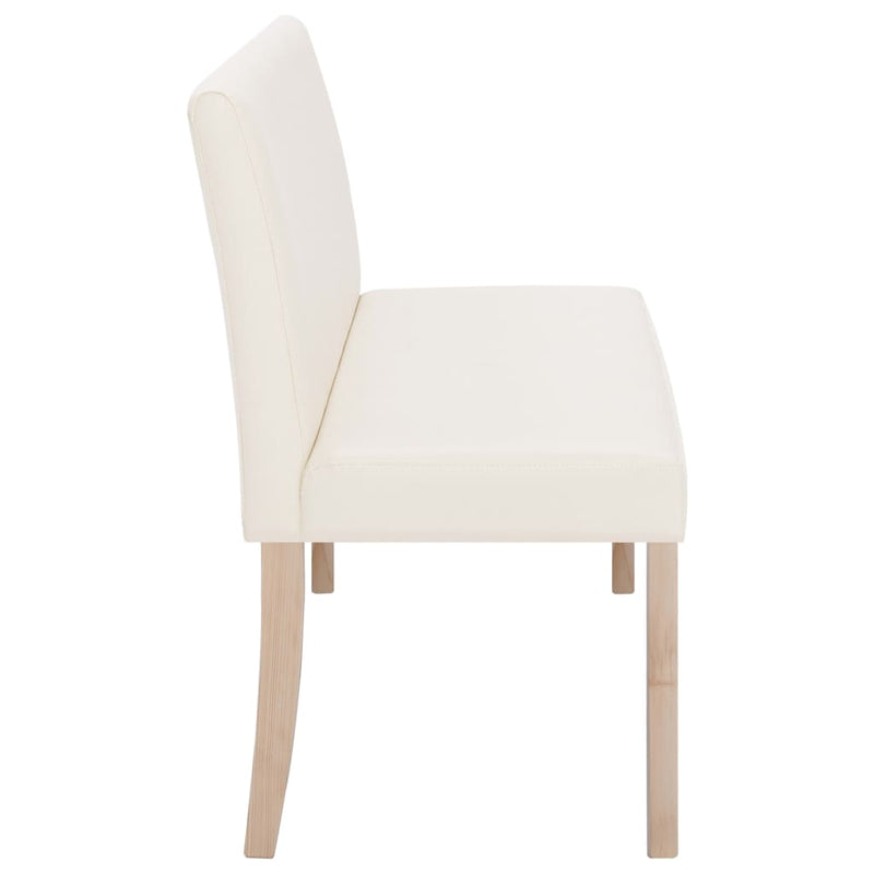 vidaXL krémszínű műbőr pad 139,5 cm