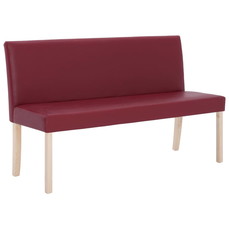 vidaXL vörösbor színű műbőr pad 139,5 cm
