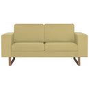 vidaXL 2-személyes zöld szövetkanapé