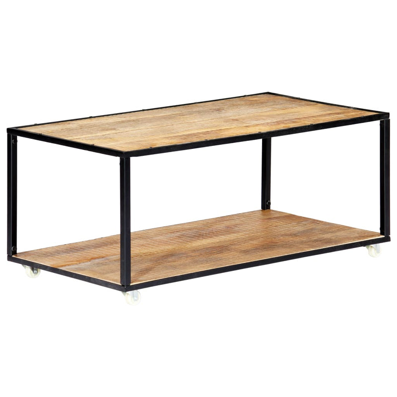 vidaXL tömör újrahasznosított fa dohányzóasztal 90 x 50 x 40 cm