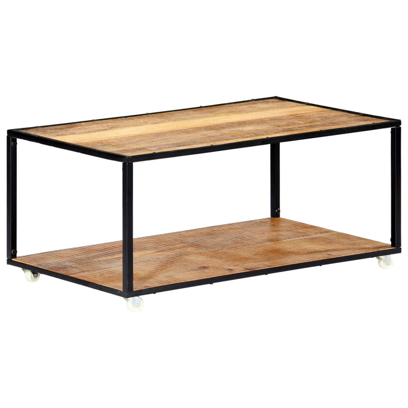 vidaXL tömör újrahasznosított fa dohányzóasztal 90 x 50 x 40 cm