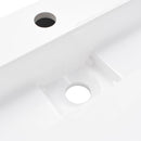 vidaXL fehér ásványöntvény/márványöntvény mosdókagyló 100x46x11 cm