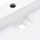 vidaXL fehér ásványöntvény/márványöntvény mosdókagyló 120x46x11 cm