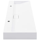 vidaXL fehér ásványöntvény/márványöntvény mosdókagyló 120x46x11 cm