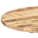 vidaXL tömör mangófa és öntöttvas kisasztal 60 x (46-63) cm