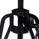 vidaXL tömör mangófa és öntöttvas kisasztal 60 x (46-63) cm