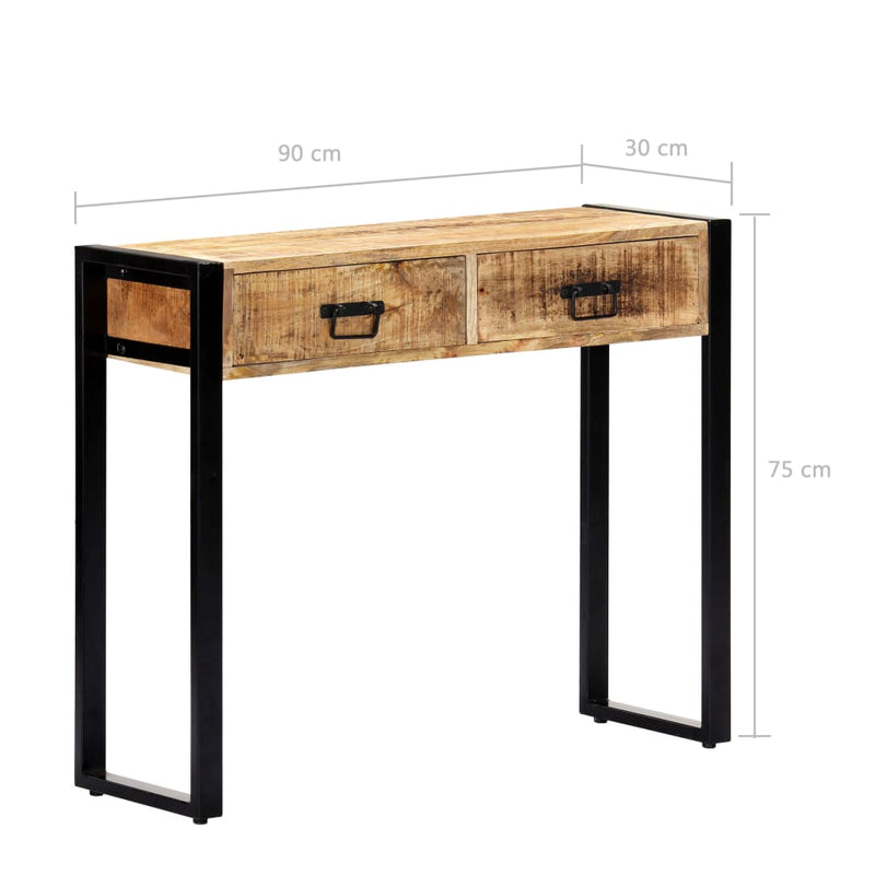 vidaXL tömör mangófa tálalóasztal 90 x 30 x 75 cm