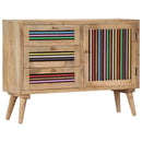 vidaXL tömör mangófa tálalószekrény 100 x 30 x 75 cm