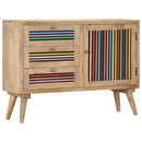 vidaXL tömör mangófa tálalószekrény 100 x 30 x 75 cm