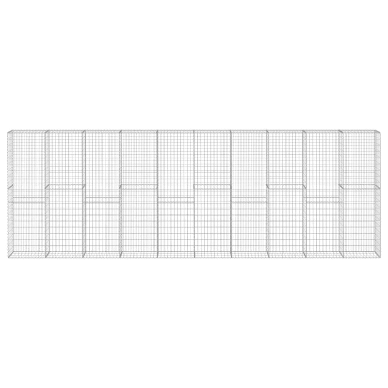 vidaXL horganyzott acél gabion fal borítással 600 x 30 x 200 cm