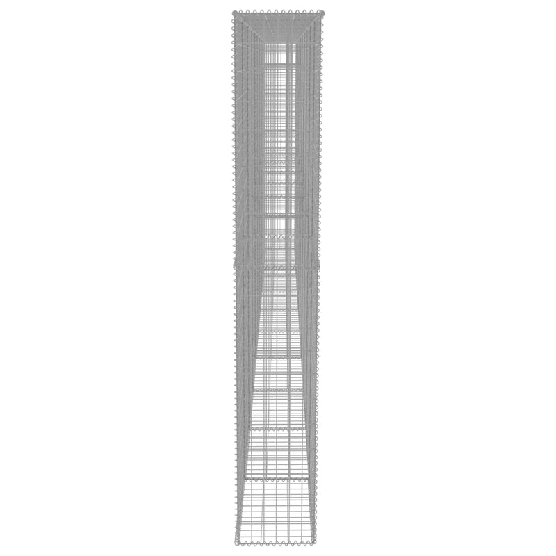 vidaXL horganyzott acél gabion fal borítással 600 x 30 x 200 cm