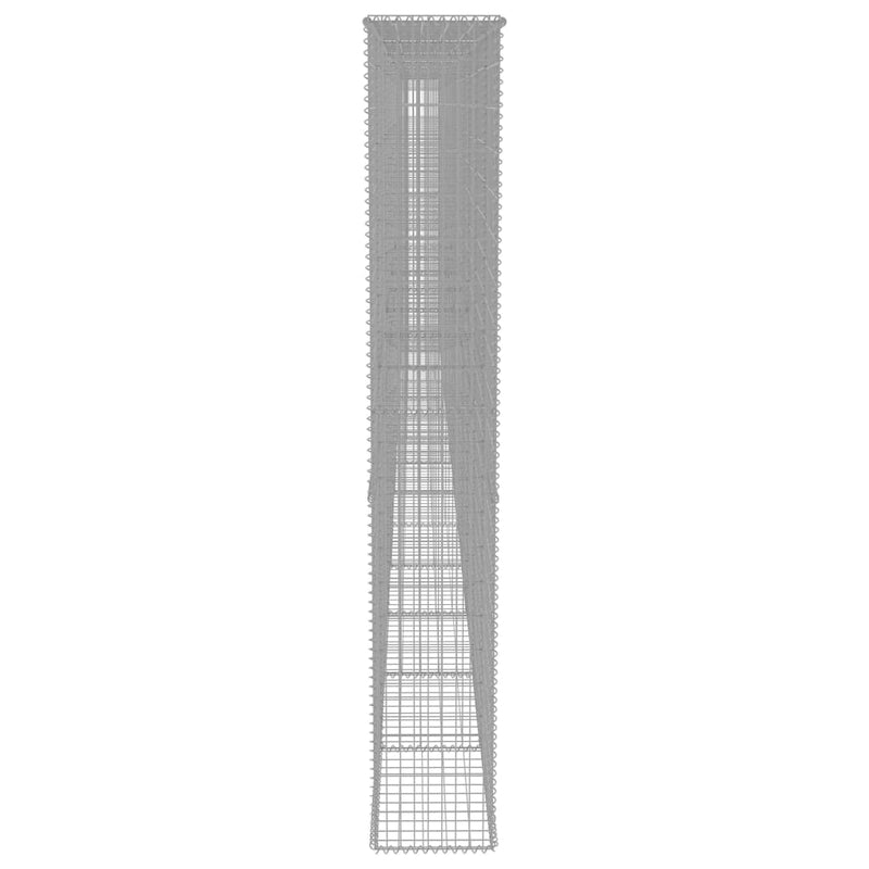 vidaXL horganyzott acél gabion fal borítással 900 x 50 x 200 cm