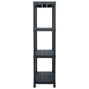 vidaXL 2 db fekete műanyag tároló polc állvány 60 x 30 x 138 cm