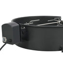 vidaXL fekete BBQ grillgyűrű szett 47 cm