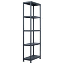 vidaXL 2 db fekete műanyag tároló polc 125 kg 60 x 30 x 180 cm