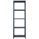 vidaXL 2 db fekete műanyag tároló polc 125 kg 60 x 30 x 180 cm
