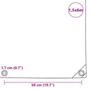 vidaXL szürke ponyva 650 g/m² 1,5 x 6 m