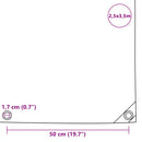 vidaXL szürke ponyva 650 g/m² 2,5 x 3,5 m