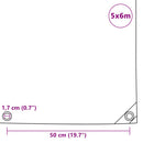 vidaXL szürke ponyva 650 g/m² 5 x 6 m